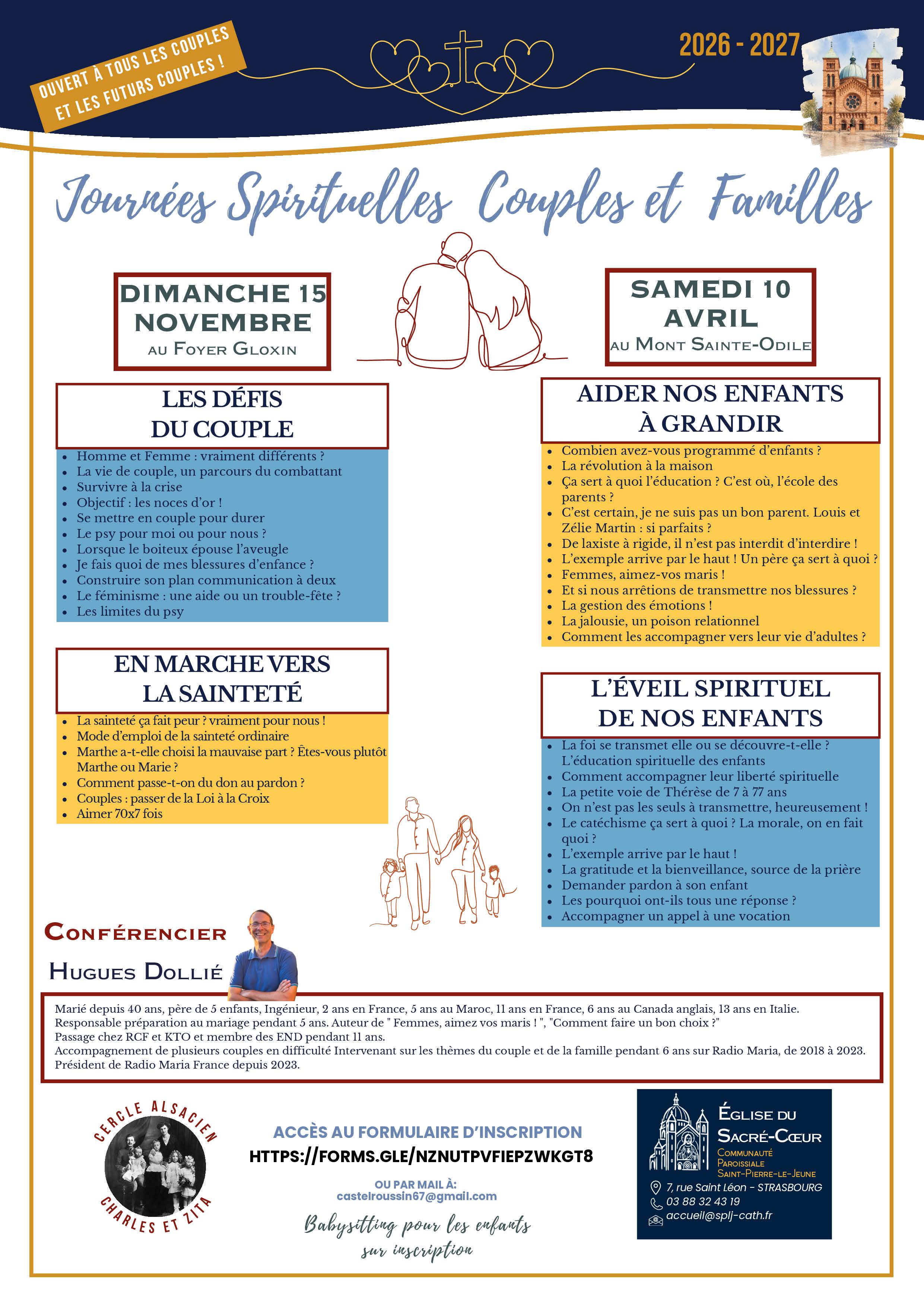Journées Spirituelles Couples et Familles
